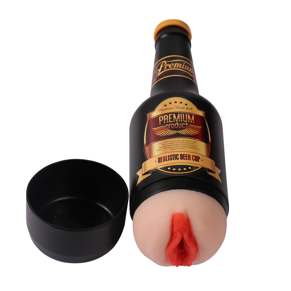 addicting Beer Bottle Flesh Light - vagina-shaped masturbator with beer cap