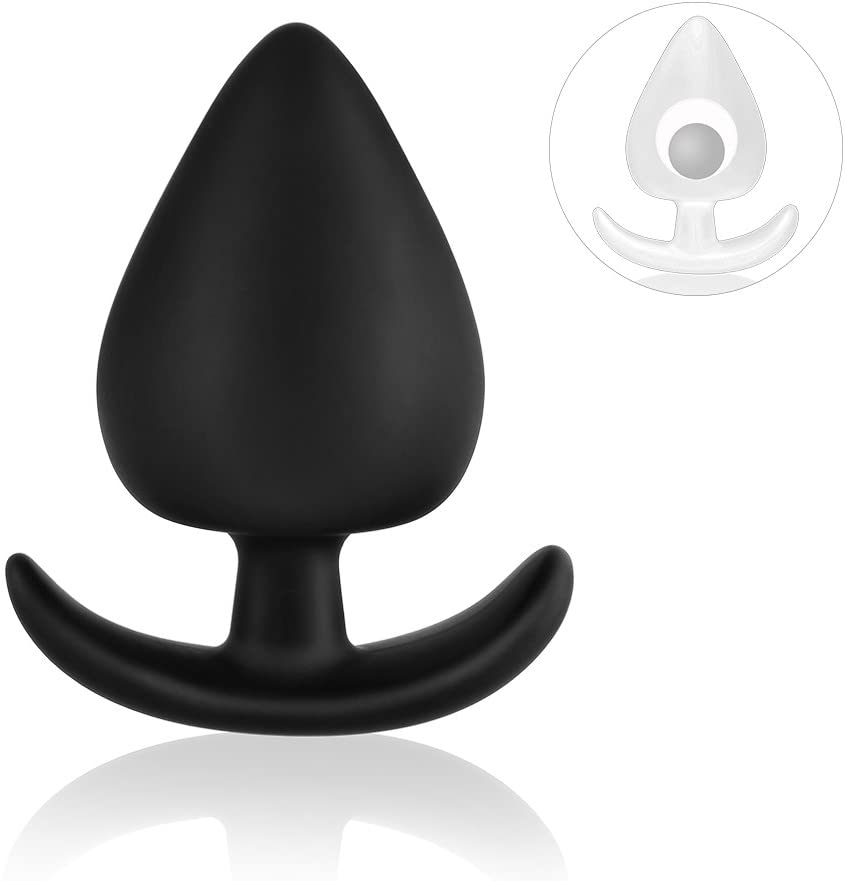Buddies Butt Plug - black color, medium size