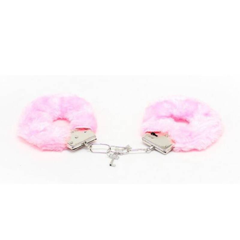 cute pink handcuffs, punishment with affection and delicacy