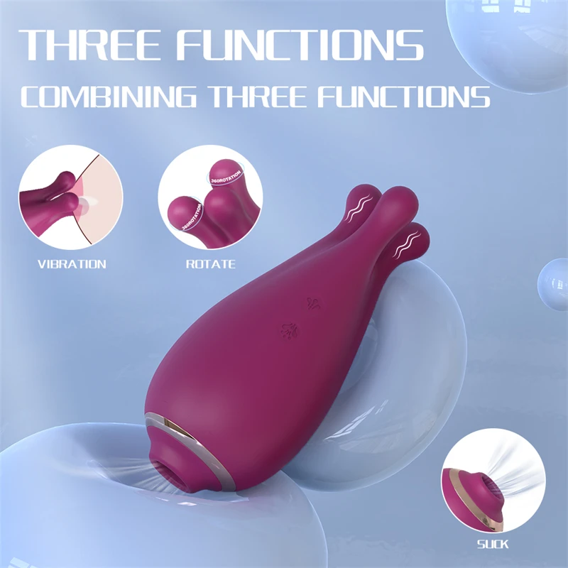 Kraken Vibrator Pleasure Rocket - Female Sex Toys, Boobs and nipple suction, Vacuum Clitoral Stimulator, Vagina Massager