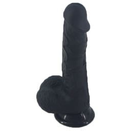 Realistic Strap-On Penis 18cm - Black