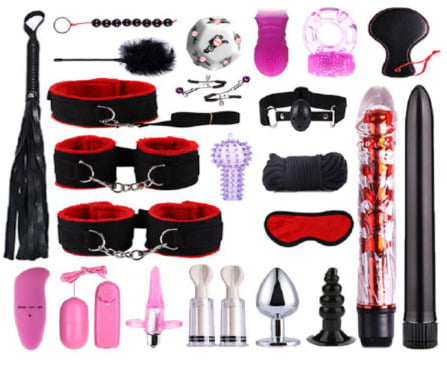 Wet and Sweaty BDSM beginner set red