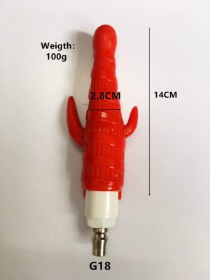Sexy Red Large Dildo - Sex Machine Attachment - 14 cm Long Purple