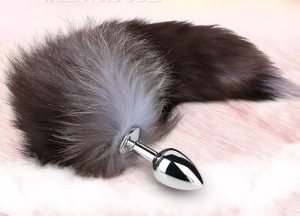 Fox Tail Unusual Metal Booty Plug Couples Remote Control Toy