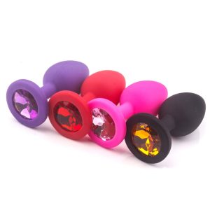 Silicone Jeweled Butt Plug - Extreme Pleasure Sex Toys Denials Metal Chastity