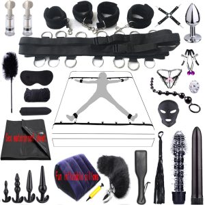 Captivating kit with 31 pieces BDSM Full Set practitioners Leather Harness