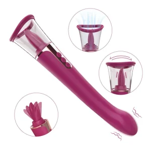 3-in-1 Clit Vagina Pump Vibrator for Women 5 in 1 Glans Plug Vibrator