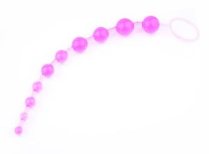 Long Amatory Colorful Anal Beads Nipple Clamps With Chain Metal