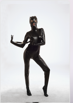 Cat Suit - Full Body Latex Outfit Pink Corset