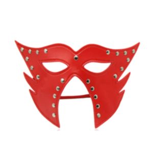 Long Red Eye Mask Halloween PU