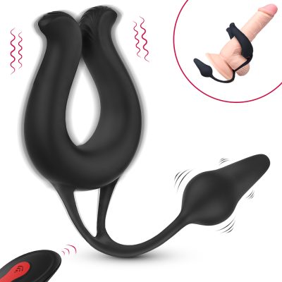Todas Vibrator Cock Ring & Vibrator Butt Plug Finger Clit Vibrator
