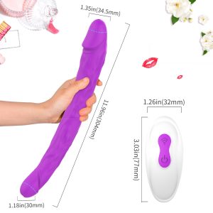 Double Ended Vibrating Dildo (with Remote) Flamingo