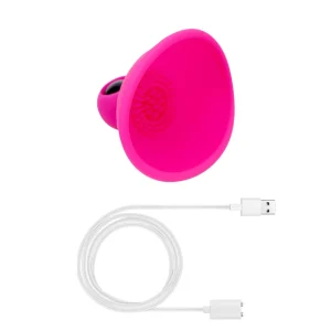 OLO Suction Cup Vibrator Sex Toys for Women Nipple Sucker Vibrator Tongue Lick Breast Enlarge Massager Breast Pump Massage Color: rose one Nipple Clamps With Chain Metal