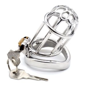 Chastity Locking Cage Double Shock Nipple Clamp Battery Model