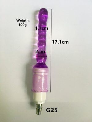 Anal Toy - Sex Machine Attachment - 17.1 cm Purple Jelly Dildo