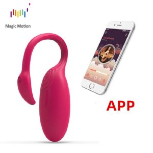 Flamingo APP Controlled Egg Vibrator Lollipop Double Ended Vibrator with Tongue