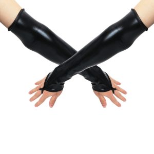 Black Fingerless Sleeve Style Glove