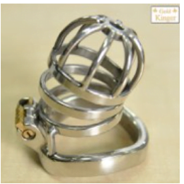 Denials Metal Chastity Lock Cage Electric Shock Pulse Ball