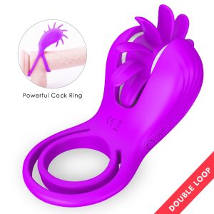 LIX Clit Licking Cock Ring Plug With Ring