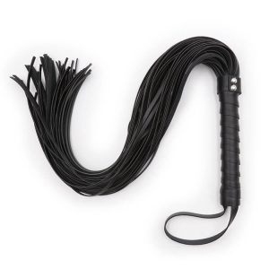 Long Tassel Leather Whip Winered Leather Bondage Set