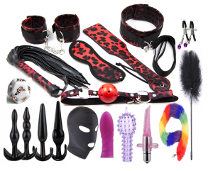 Scarlet Wild Seduction 18-Piece Set -The Complete Bondage and Kink Kit Nighttime Naughtiness