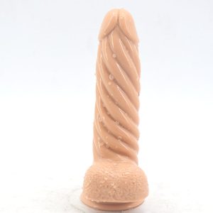 7.87inch Double layer Female Silicone Dildo Adonis PVC dildo with balls and suction cup