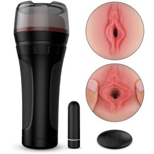 Hercules Flesh Light Remote Control Vibrator Disposable Pleasure Penis Sleeve