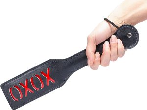 XOXO Bondage BDSM Spanking Paddle Rhinestone Whip