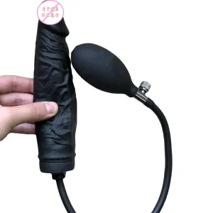 Medium Size Silicone Inflate-able Butt Plug Prostate Vibrator