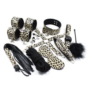 Leopard Print Bondage Kit LuxStretch Vibe Dildo